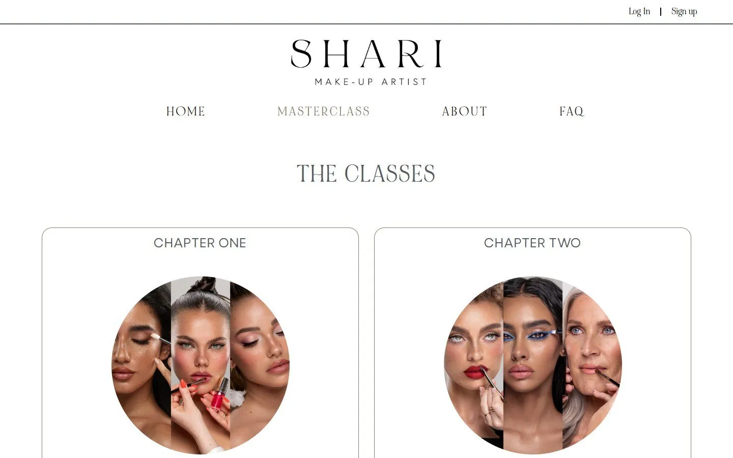 Website von Shari Makeup